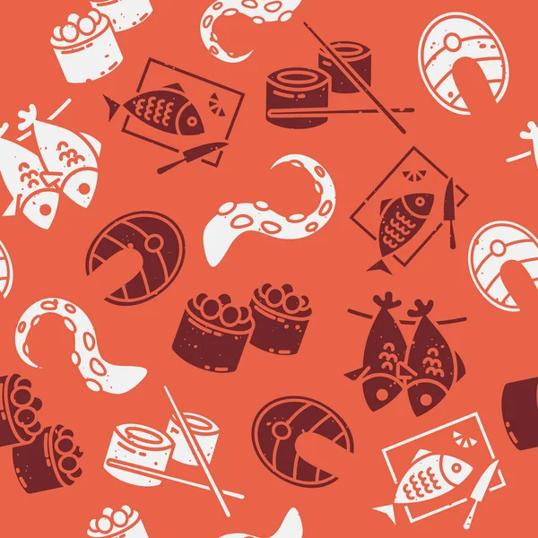 Deniz yemekleri ile desen — Ücretsiz Stok Fotoğraf