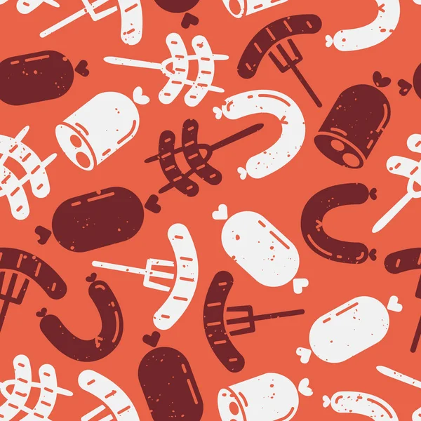 Modèle avec différentes saucisses — Image vectorielle