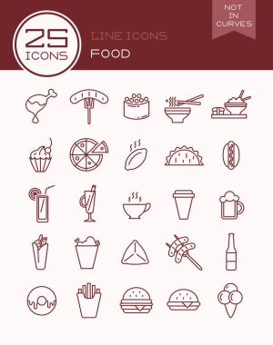 Satır simgeler gıda