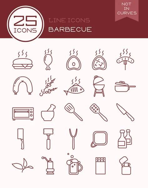 Satır simgeler Barbekü