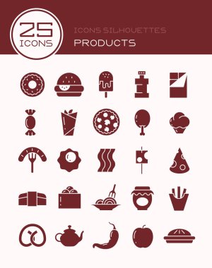 Simgeler siluetleri ürünleri