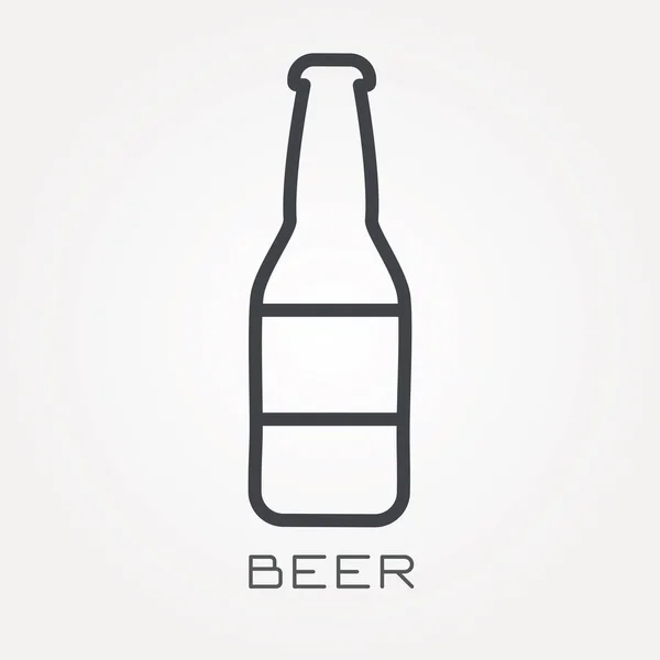 Linha ícone cerveja —  Vetores de Stock