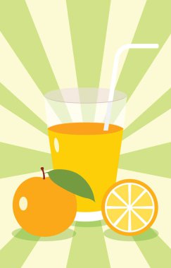 Portakal suyu. vektör illüstrasyonu