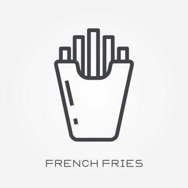 Satırı simgesi patates kızartması