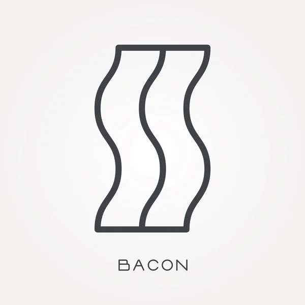 Rad Ikonen Bacon — Stock vektor