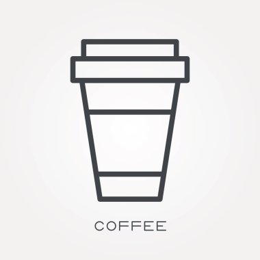 Bir satır simgesi kahve