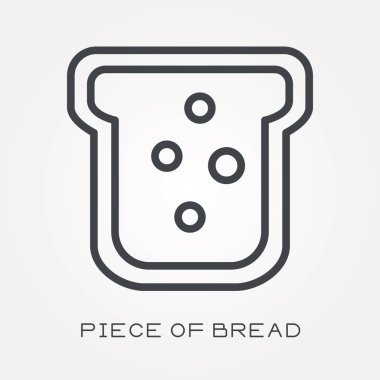 Satırı simgesi parça ekmek