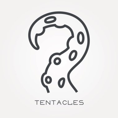 Bir satır simgesi tentacles
