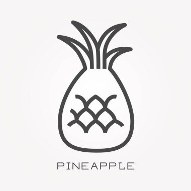 Bir satır simgesi ananas