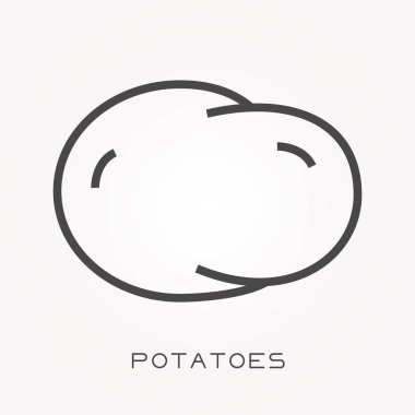 Bir satır simgesi patates