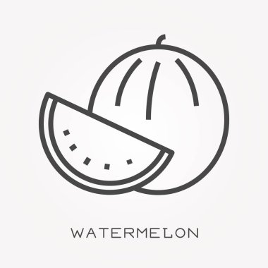 Bir satır simgesi karpuz