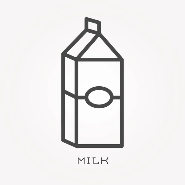 Одна Лінія Значок Молока — стоковий вектор