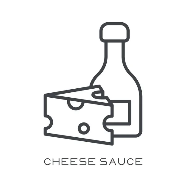 Line Icon Cheese Sauce — Stock Vector