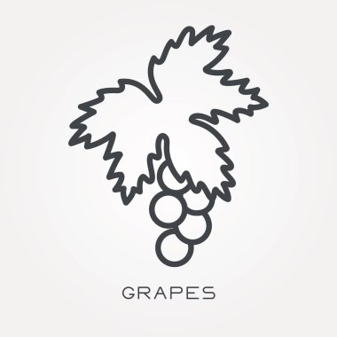 Bir satır simgesi üzüm