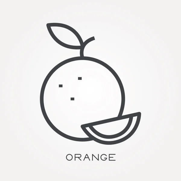 Einzeiliges Symbol Orange — Stockvektor