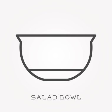 Satırı simgesi salata kasesi