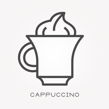 Bir satır simgesi kapuçino