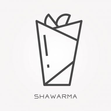 Bir satır simgesi shawarma