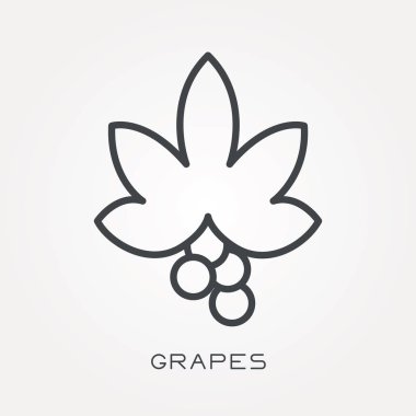 Bir satır simgesi üzüm