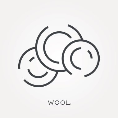 Bir satır simgesi yün