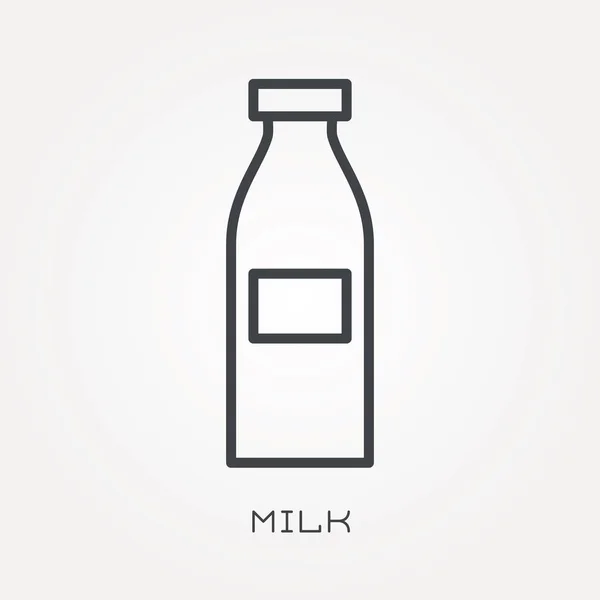 Однострочное Иконное Молоко — стоковый вектор