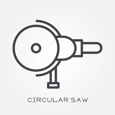 Çizgi simgesini daire testere