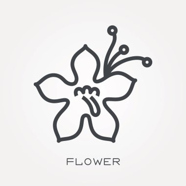 Bir satır simgesi çiçek