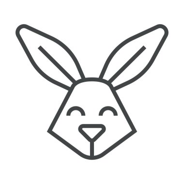 Line icon muzzle of rabbit
