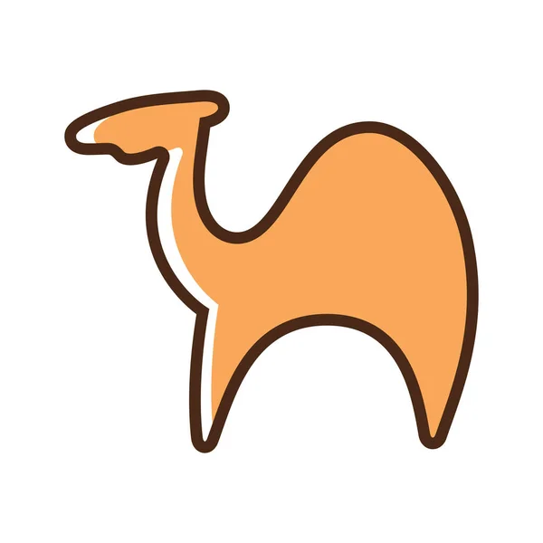 Color icon camel. Simple vector illustration with ability to change. — Stock Vector