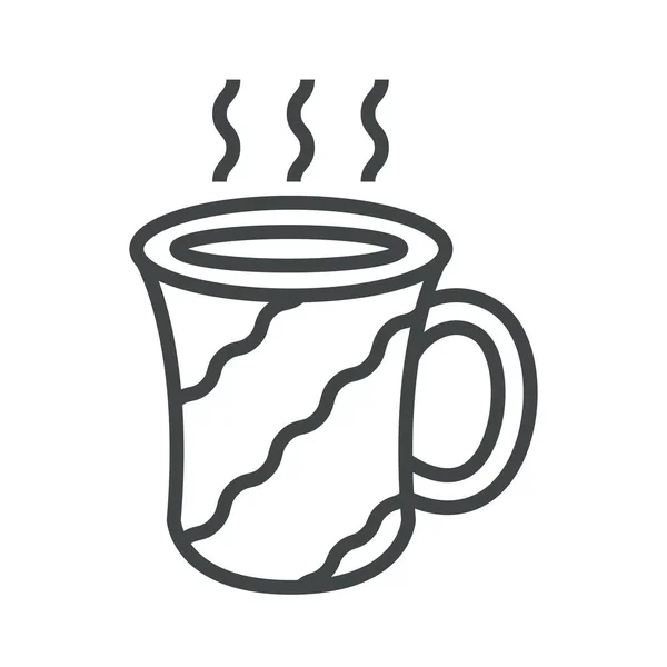 Line icon cup. With the ability to change the line thickness. — Stock vektor