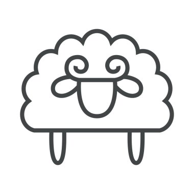 Çizgi simgesi koyun. Değiştirme yeteneği ile basit vektör illüstrasyon.