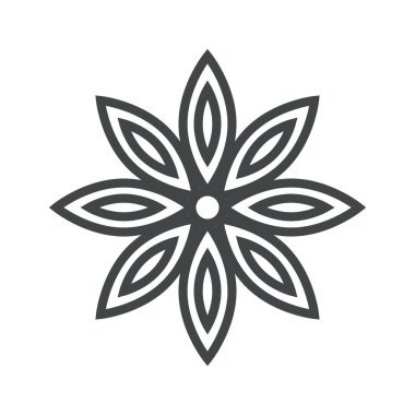 Line icon badian. Simple vector illustration with ability to change.