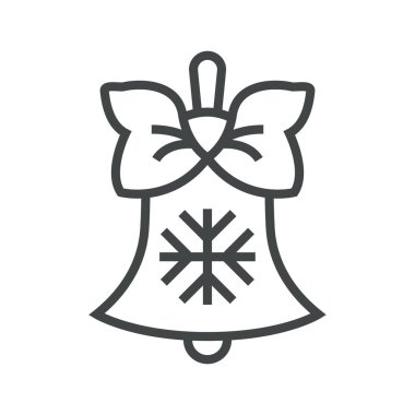 Line icon bell. Simple vector illustration with ability to change.