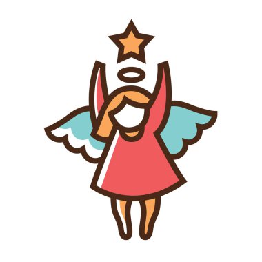 Renk simgesi melek yıldıza uzanır