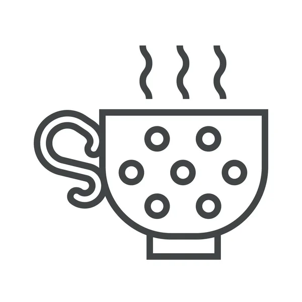 Linia ikona gorącej herbaty — Wektor stockowy