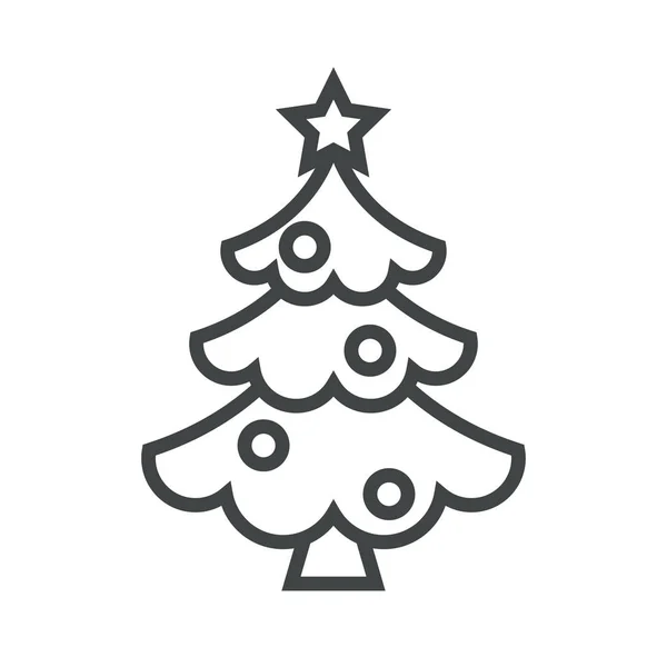 Рождественская ёлка со звездой — стоковый вектор