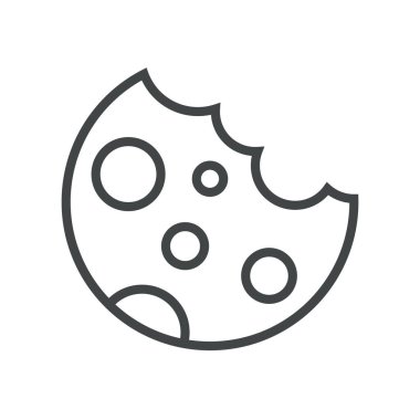 Satır simgesi ısırılmış kurabiyeler