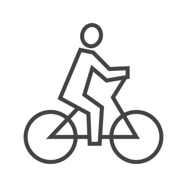 Çizgi ikonu bisikleti. Değiştirme yeteneği olan basit vektör illüstrasyonu.