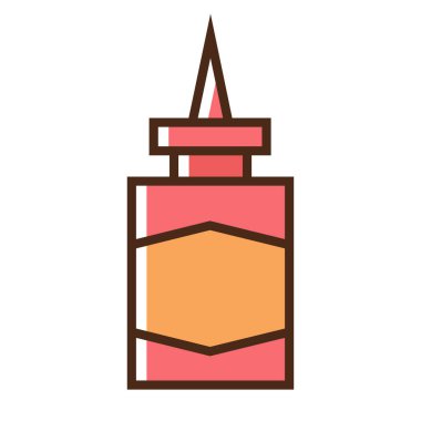 Renk ikonu sosu. Değiştirme yeteneği olan basit vektör illüstrasyonu.