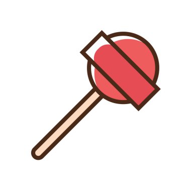 Renk ikonu lolipopu. Değiştirme yeteneği olan basit vektör illüstrasyonu.