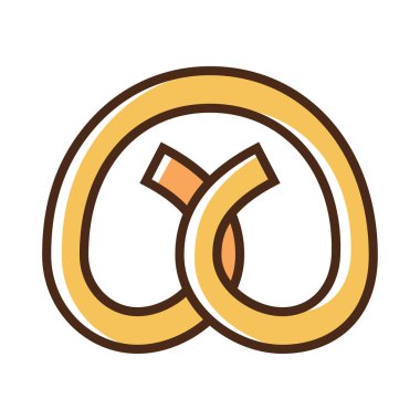 Renk simgesi simit. Değiştirme yeteneği olan basit vektör illüstrasyonu.