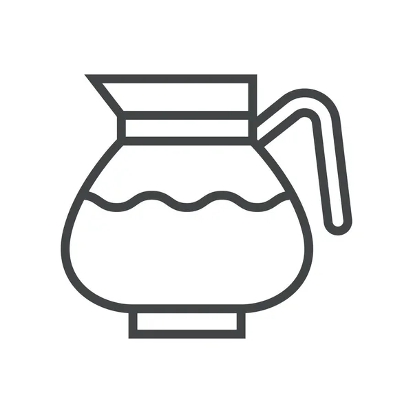 Café ícone de linha. Ilustração vetorial simples com capacidade de mudança . —  Vetores de Stock