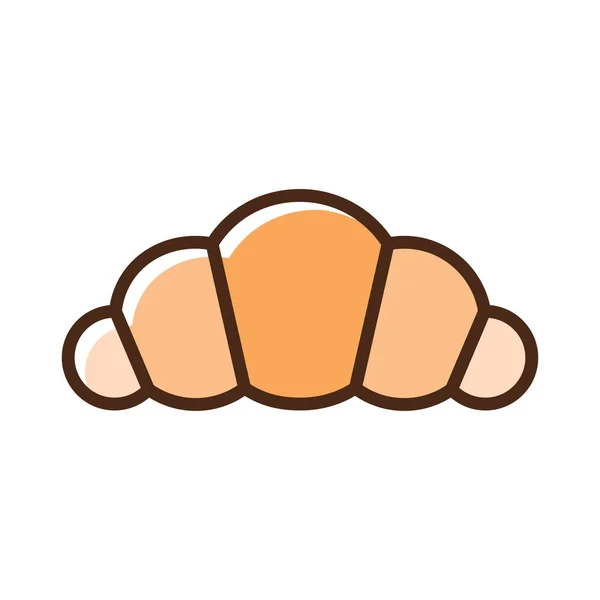 Color croissant icono. Ilustración vectorial simple con capacidad de cambio . — Vector de stock