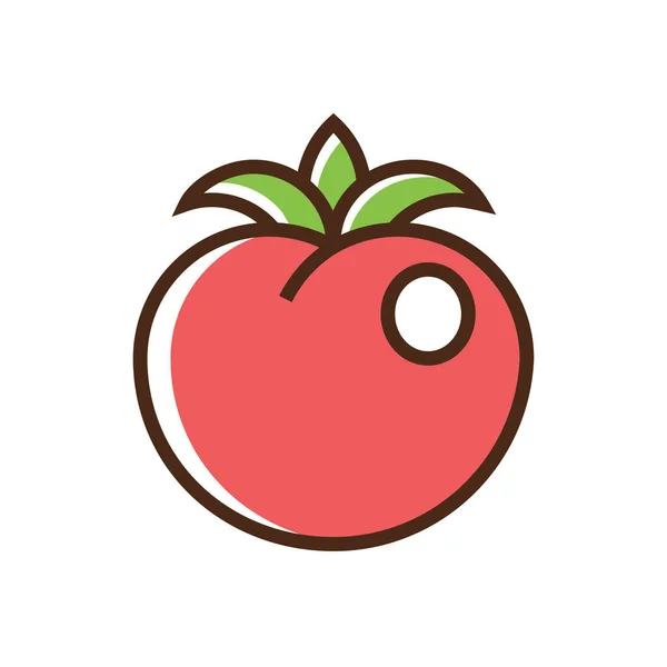 Icono de color tomate. Ilustración vectorial simple con capacidad de cambio . — Vector de stock