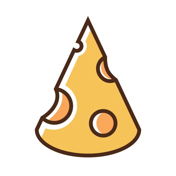 Color icono de queso. Ilustración vectorial simple con capacidad de cambio . — Vector de stock