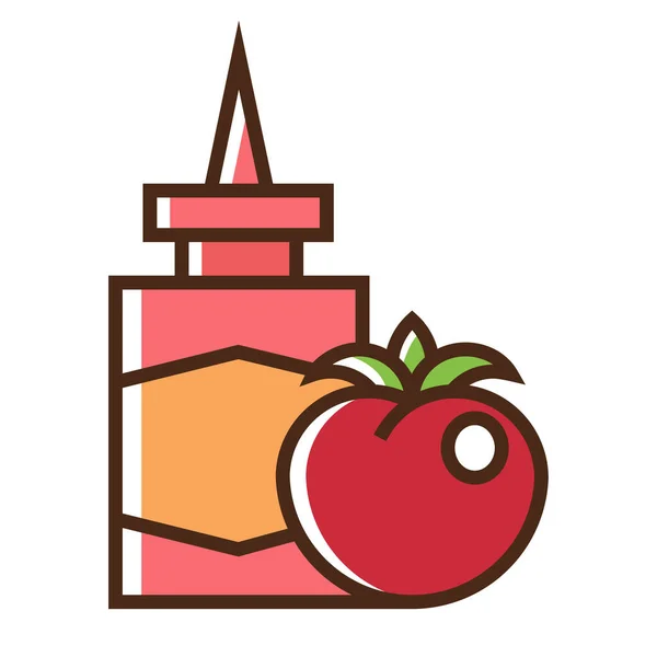 Farbiges Symbol Tomatenmark — Stockvektor