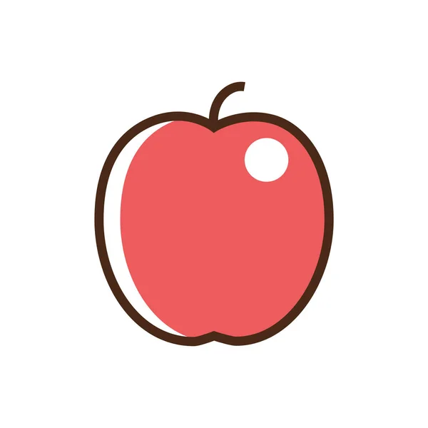 Farbsymbol Apfel. einfache Vektordarstellung mit der Möglichkeit, Änderungen vorzunehmen. — Stockvektor