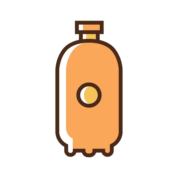 Farbe Symbol Flasche Bier — Stockvektor