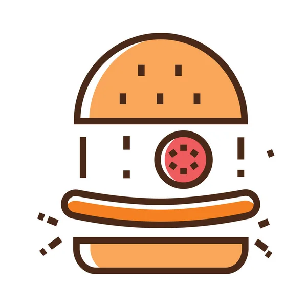 Icono de color hamburguesa — Vector de stock