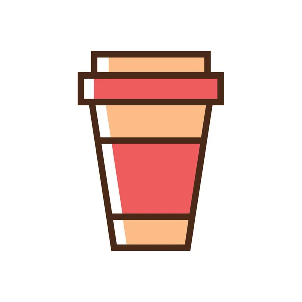 Kolorowa ikona kawy. Prosta ilustracja wektora z możliwością zmiany. — Wektor stockowy